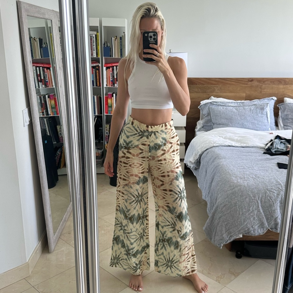 ZARA Tie-Dye Wide-Leg Pants